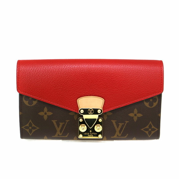 Louis Vuitton Handbags - Louis Vuitton Brown Red Wallet Monogram Portefeuille Canvas Pallas